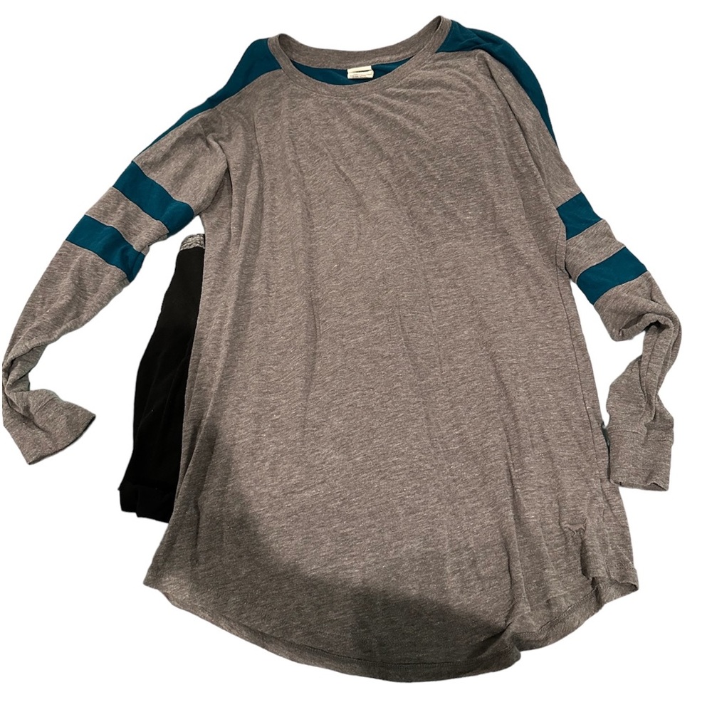 VS PINK Jersey Style Long Sleeve Shirt XS Gray